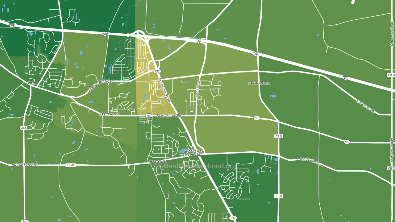 14425, NY block-group voter-turnout map