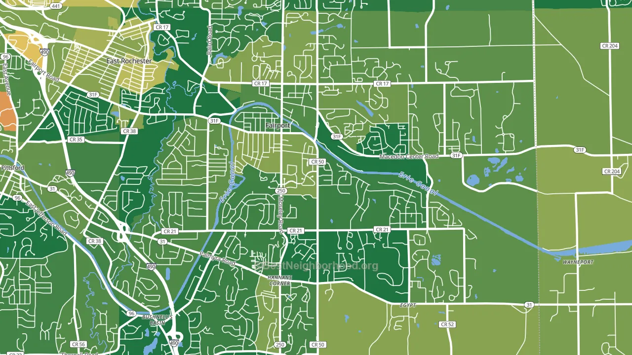 14450, NY block-group voter-turnout map