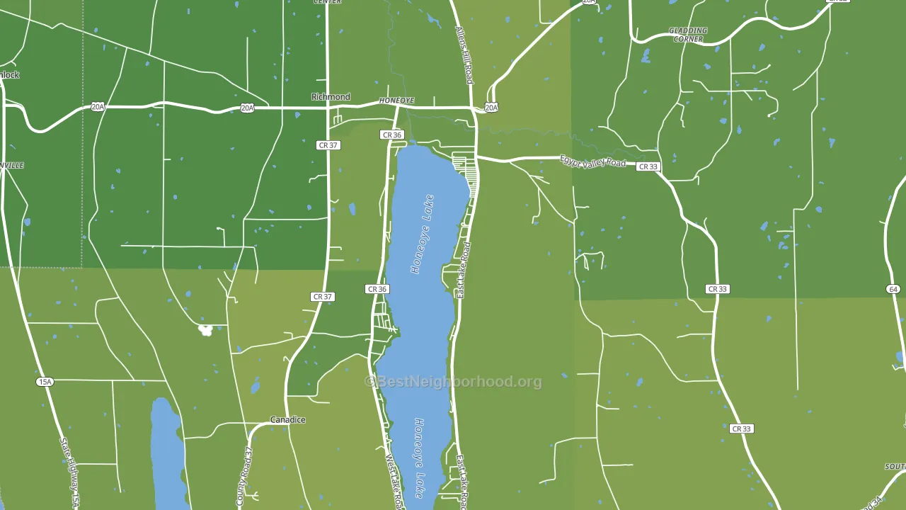 14471, NY block-group voter-turnout map