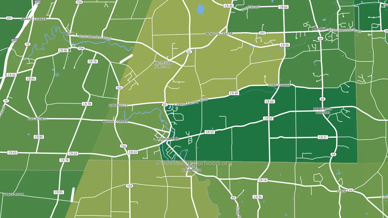 14472, NY block-group voter-turnout map