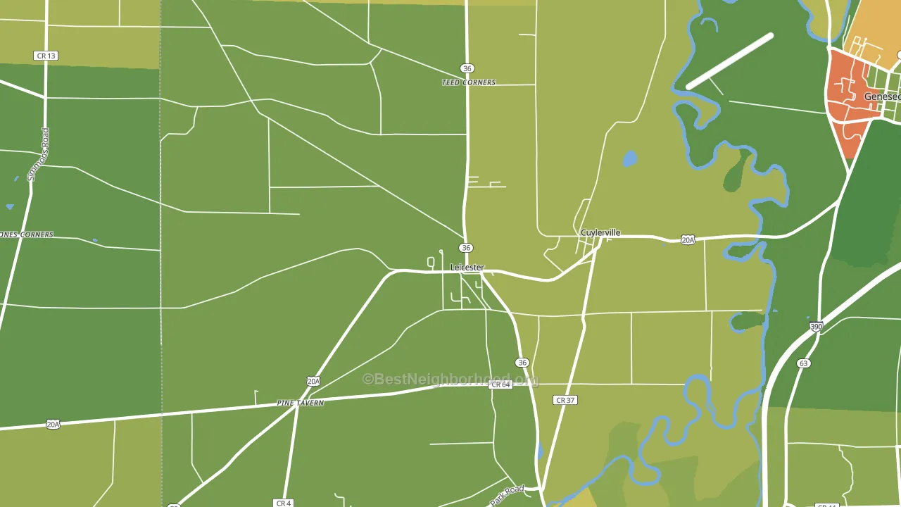 14481, NY block-group voter-turnout map