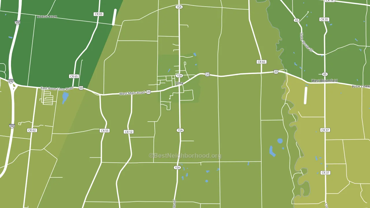 14485, NY block-group voter-turnout map
