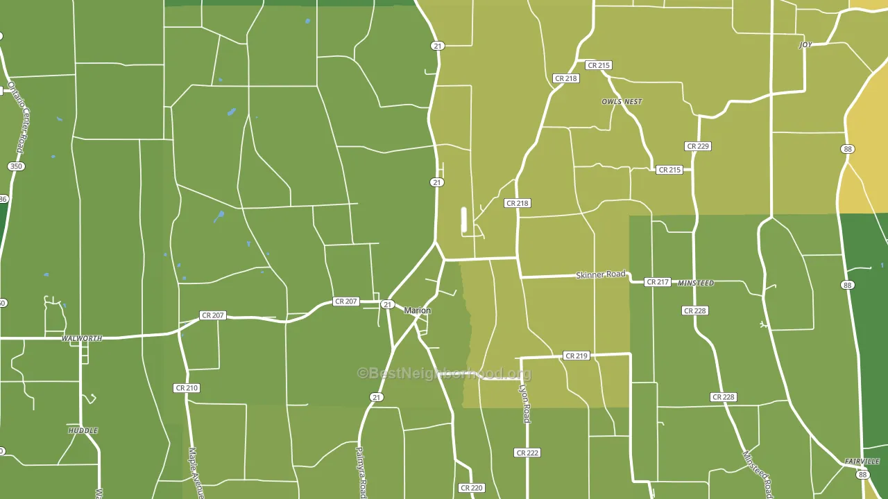 14505, NY block-group voter-turnout map