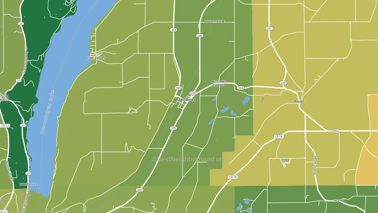 14507, NY block-group voter-turnout map