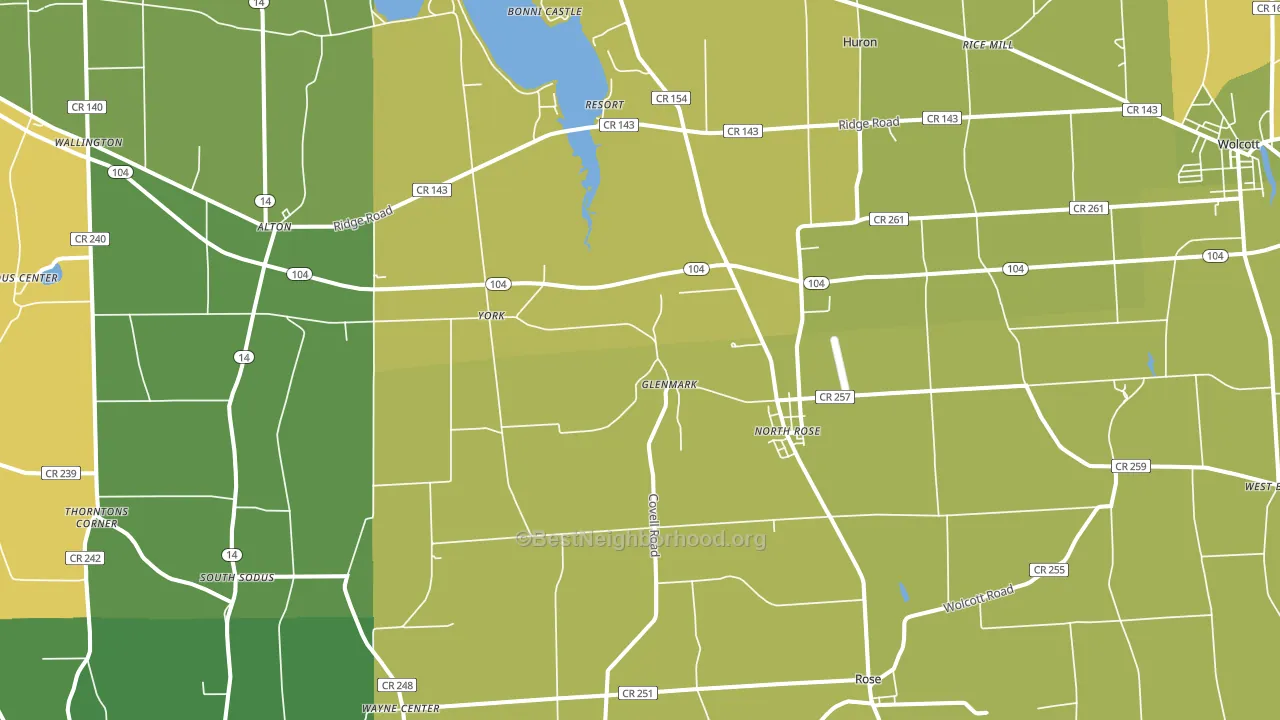 14516, NY block-group voter-turnout map