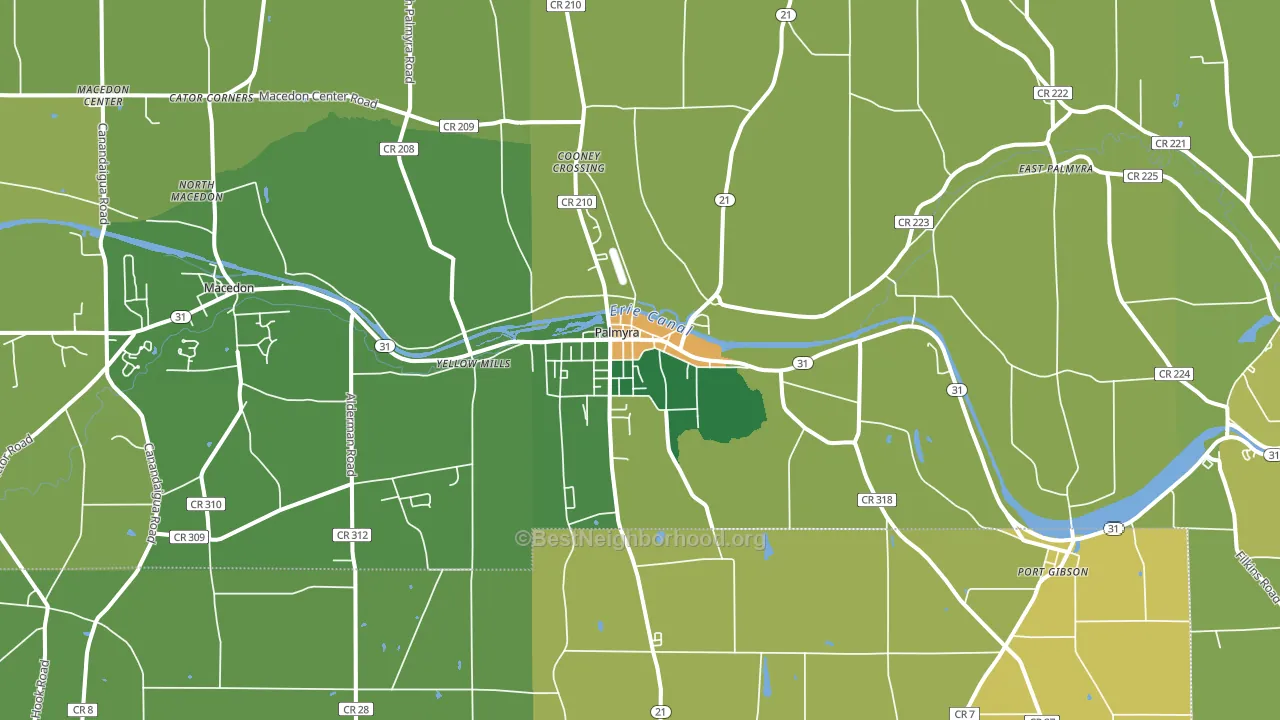 14522, NY block-group voter-turnout map