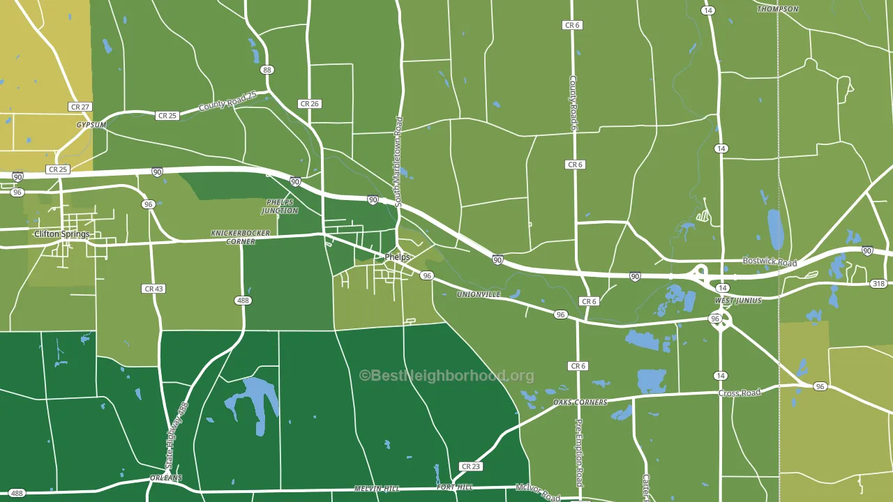 14532, NY block-group voter-turnout map