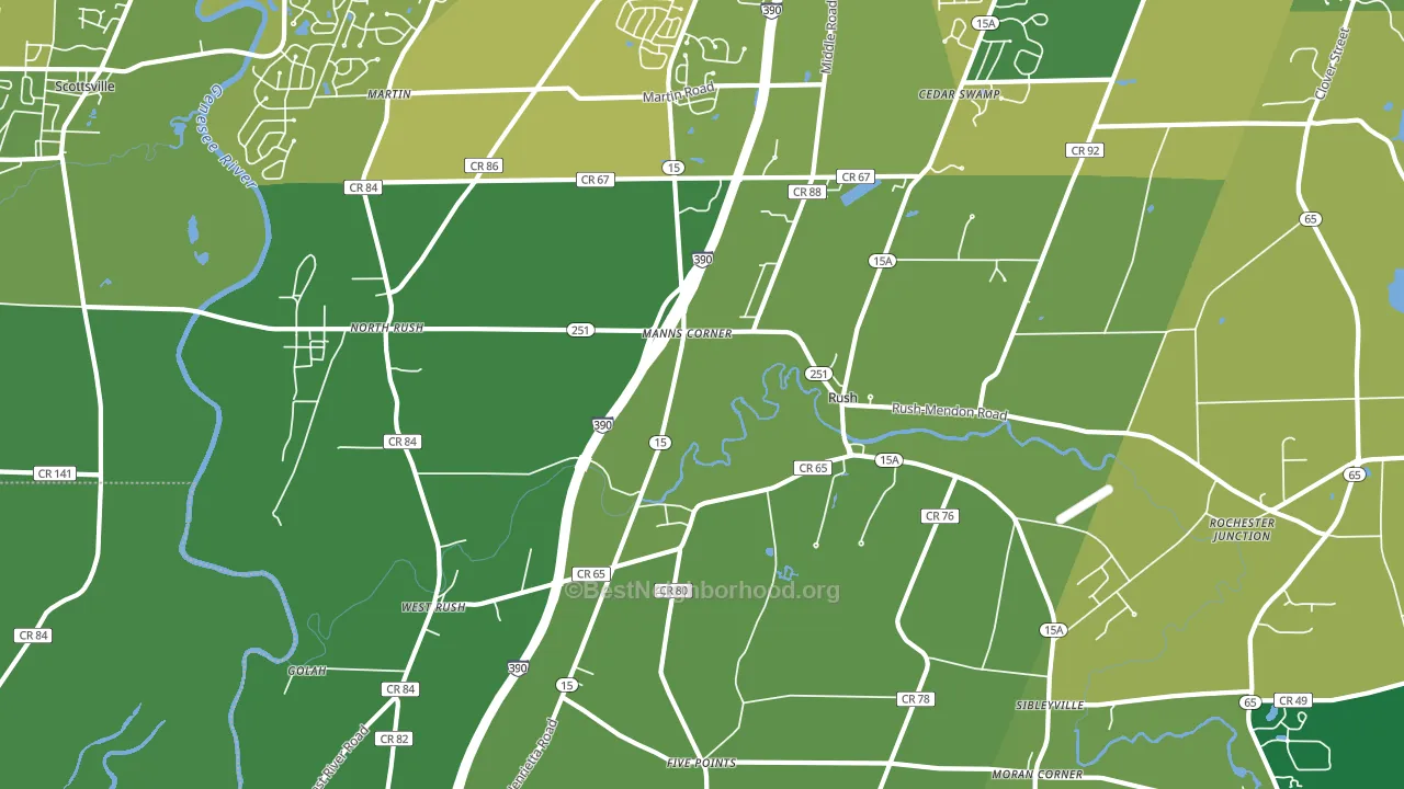 14543, NY block-group voter-turnout map
