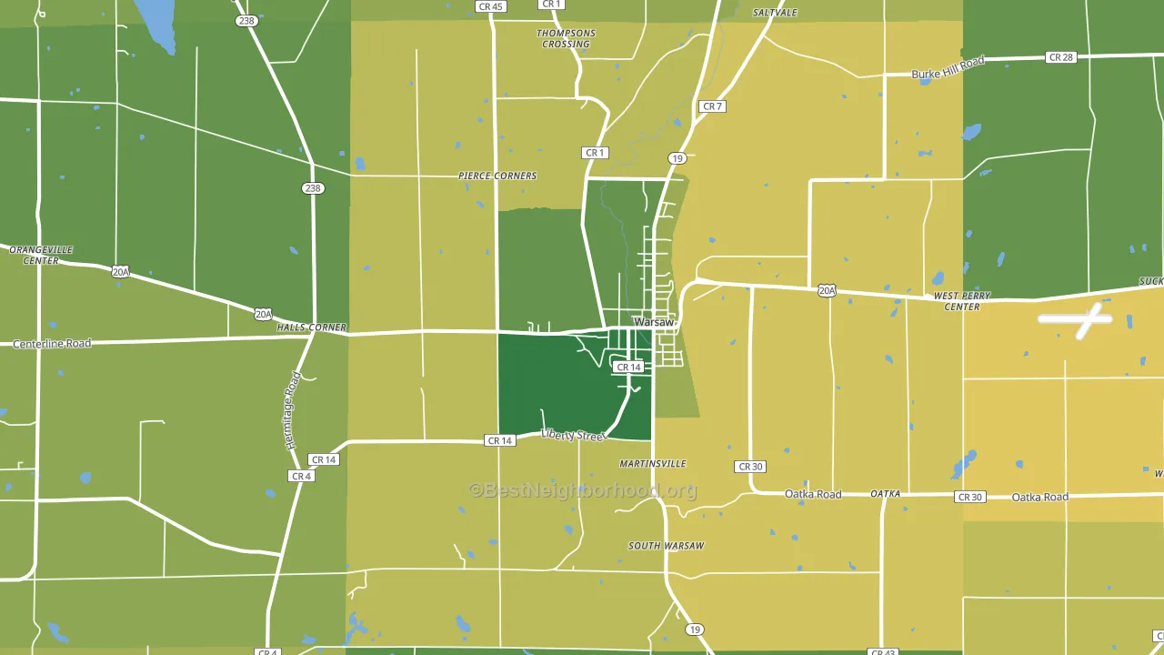 14569, NY block-group voter-turnout map
