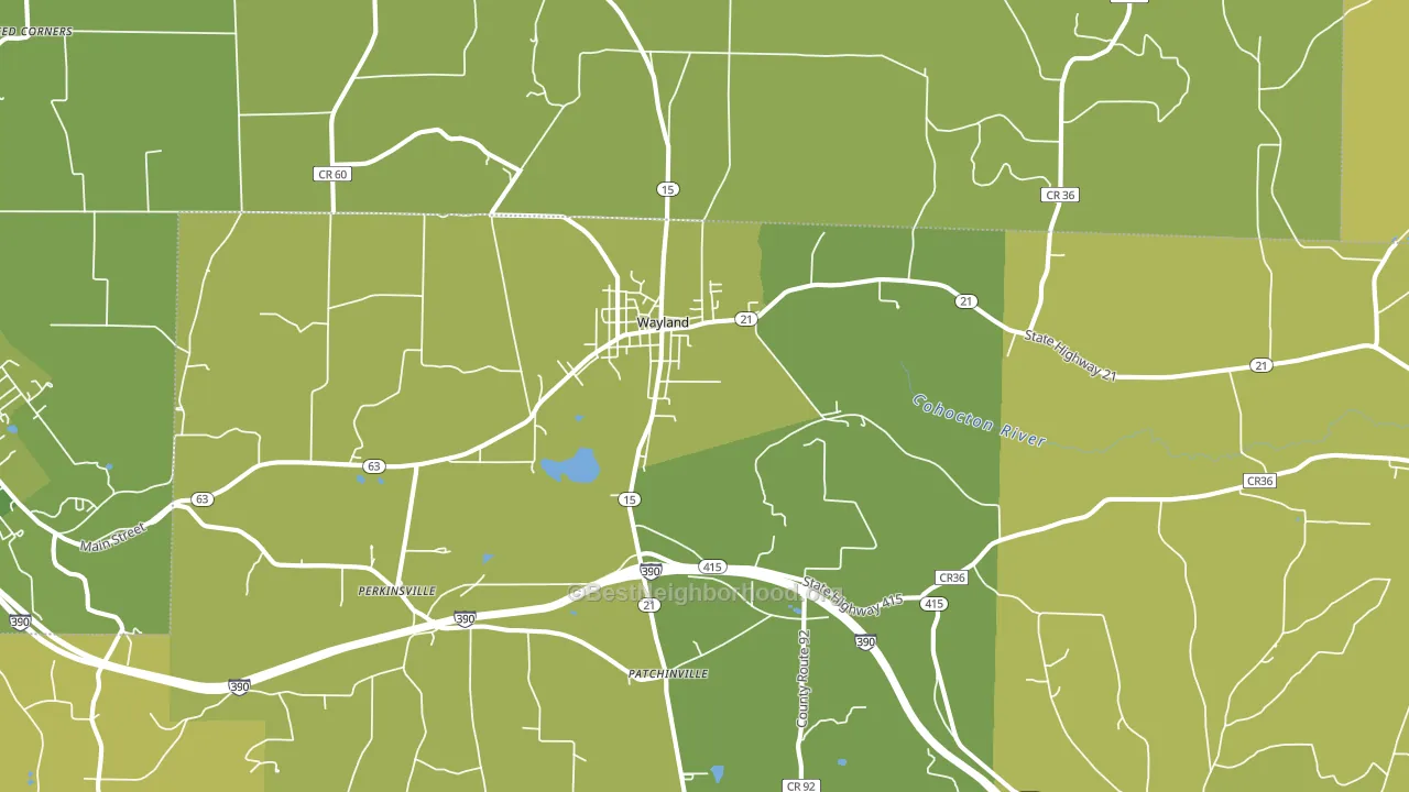 14572, NY block-group voter-turnout map