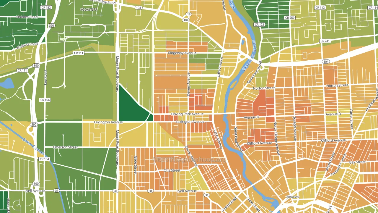 14613, NY block-group voter-turnout map