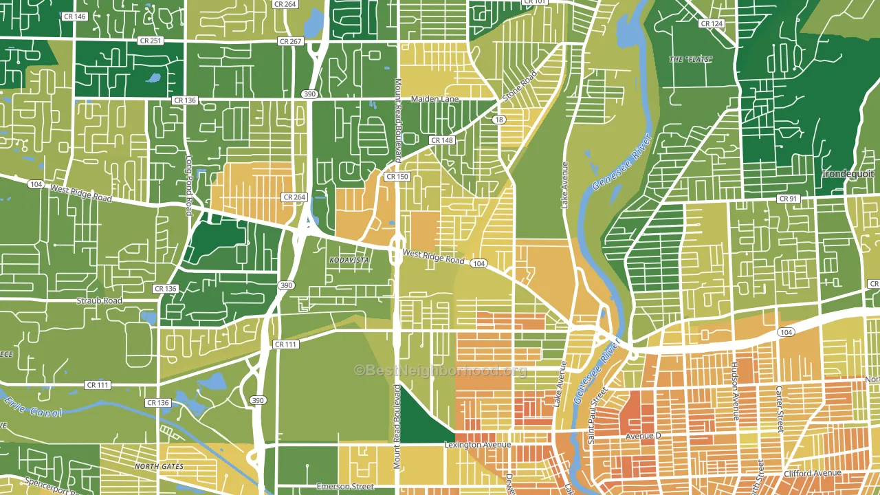 14615, NY block-group voter-turnout map