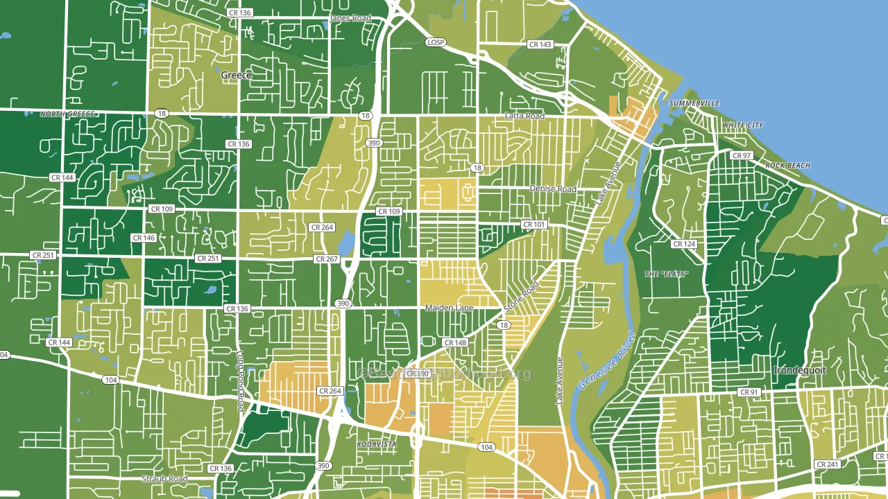 14616, NY block-group voter-turnout map