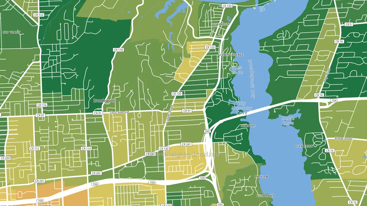 14622, NY block-group voter-turnout map