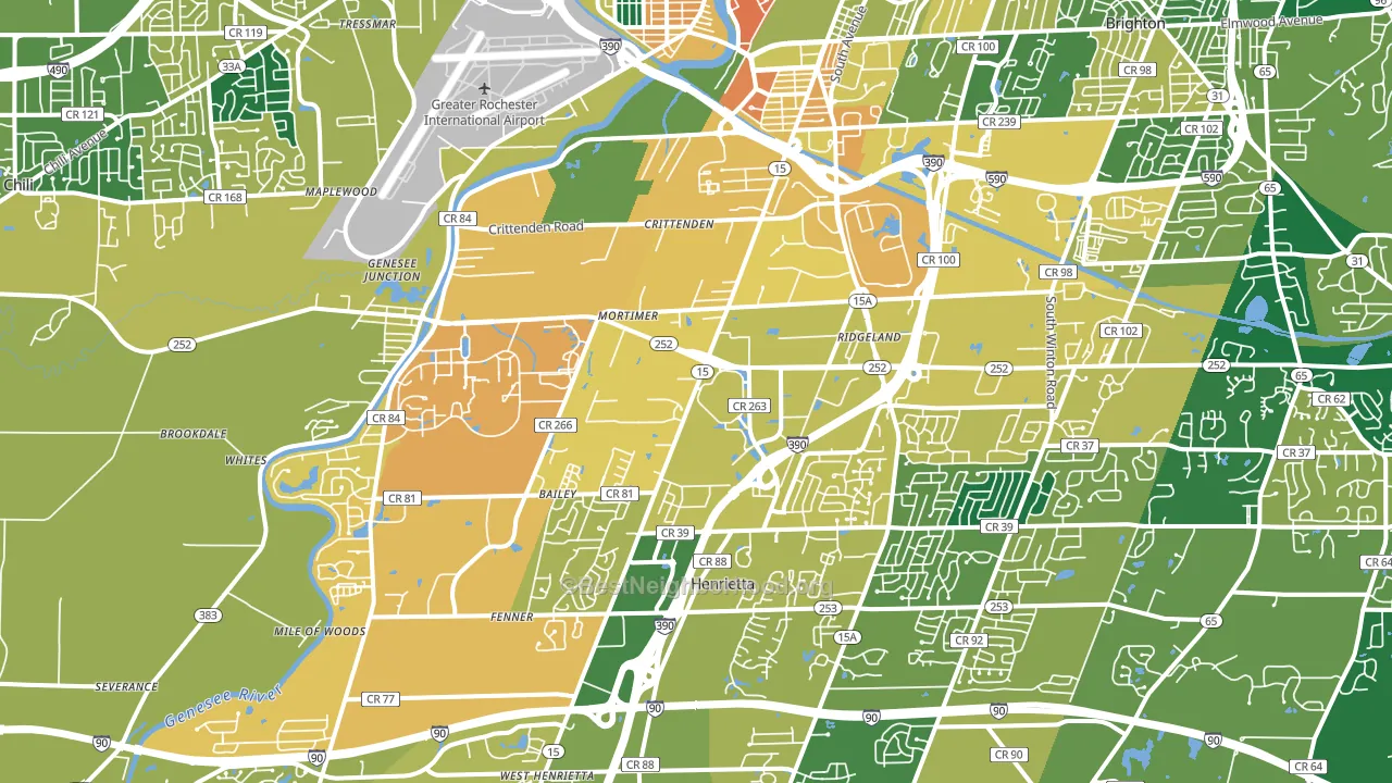 14623, NY block-group voter-turnout map