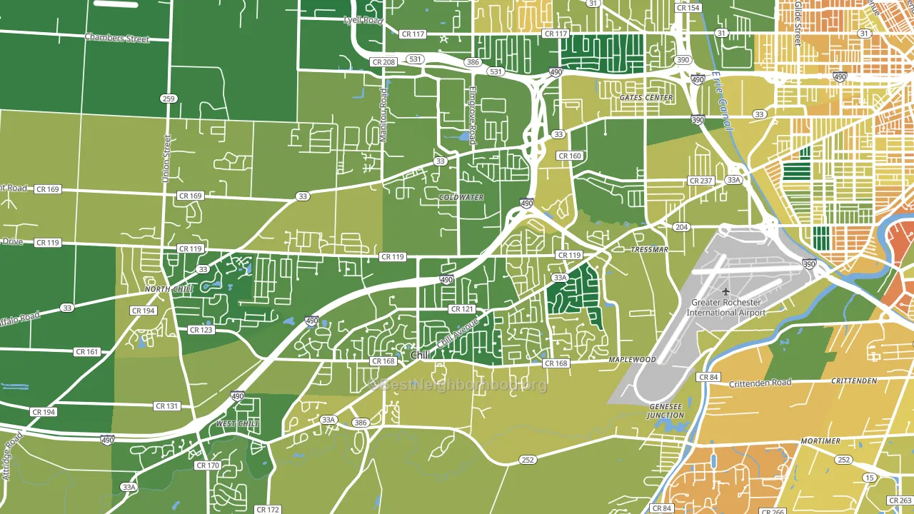 14624, NY block-group voter-turnout map
