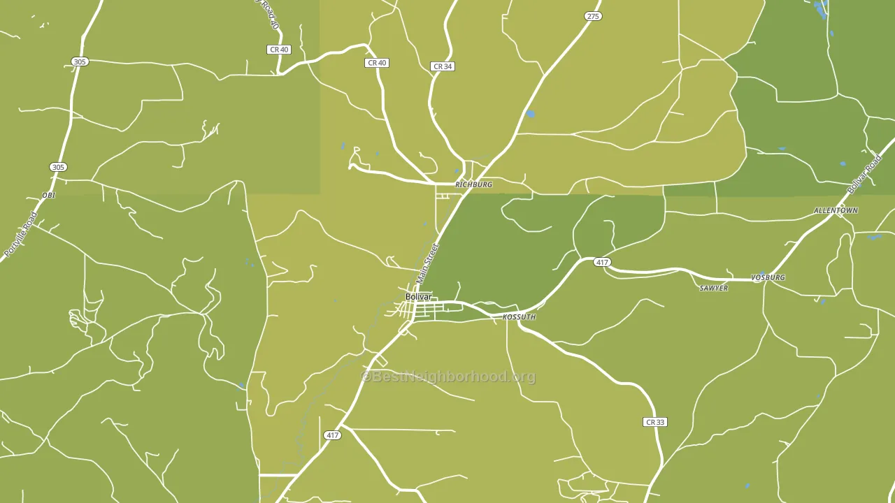 14715, NY block-group voter-turnout map