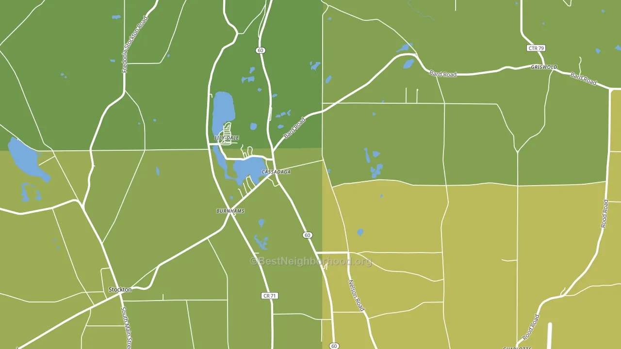 14718, NY block-group voter-turnout map