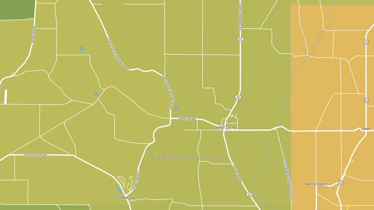 14723, NY block-group voter-turnout map