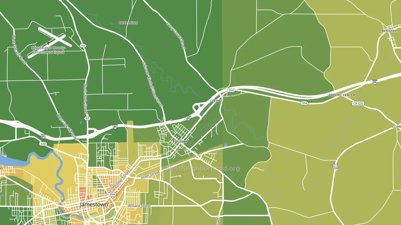 14733, NY block-group voter-turnout map