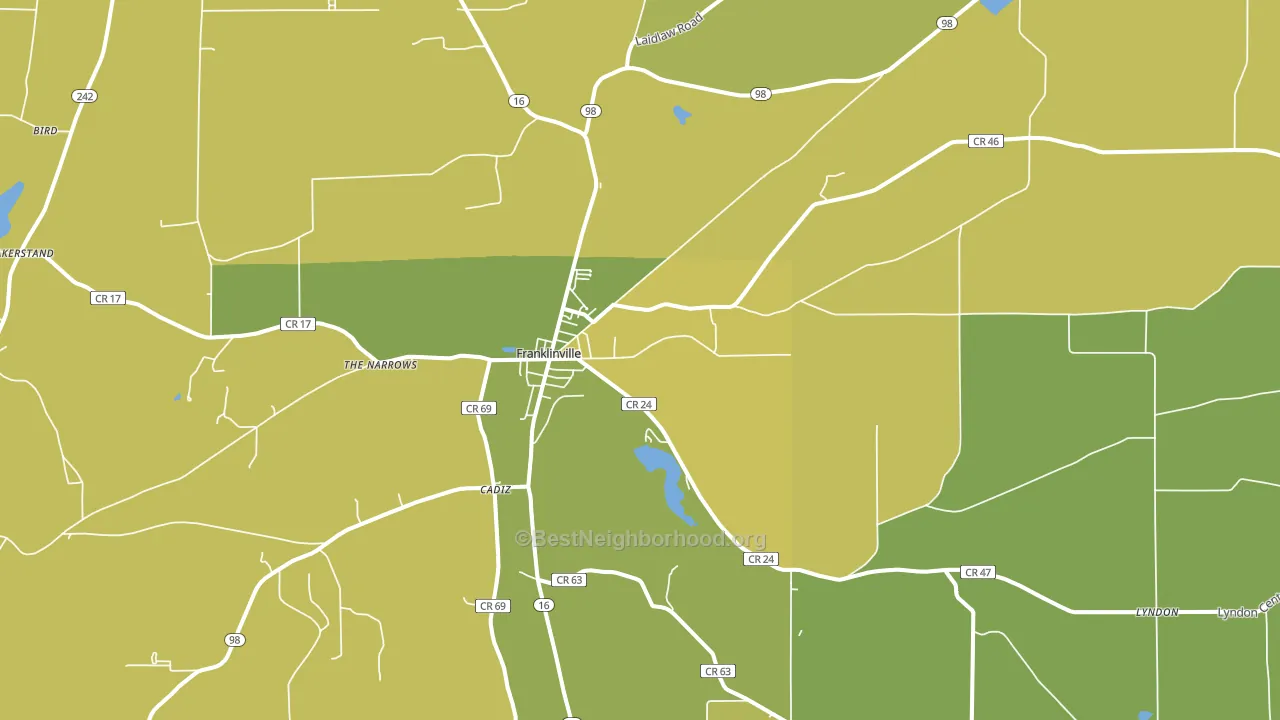 14737, NY block-group voter-turnout map