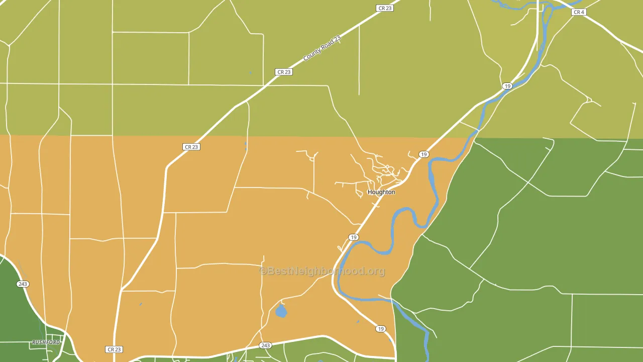 14744, NY block-group voter-turnout map