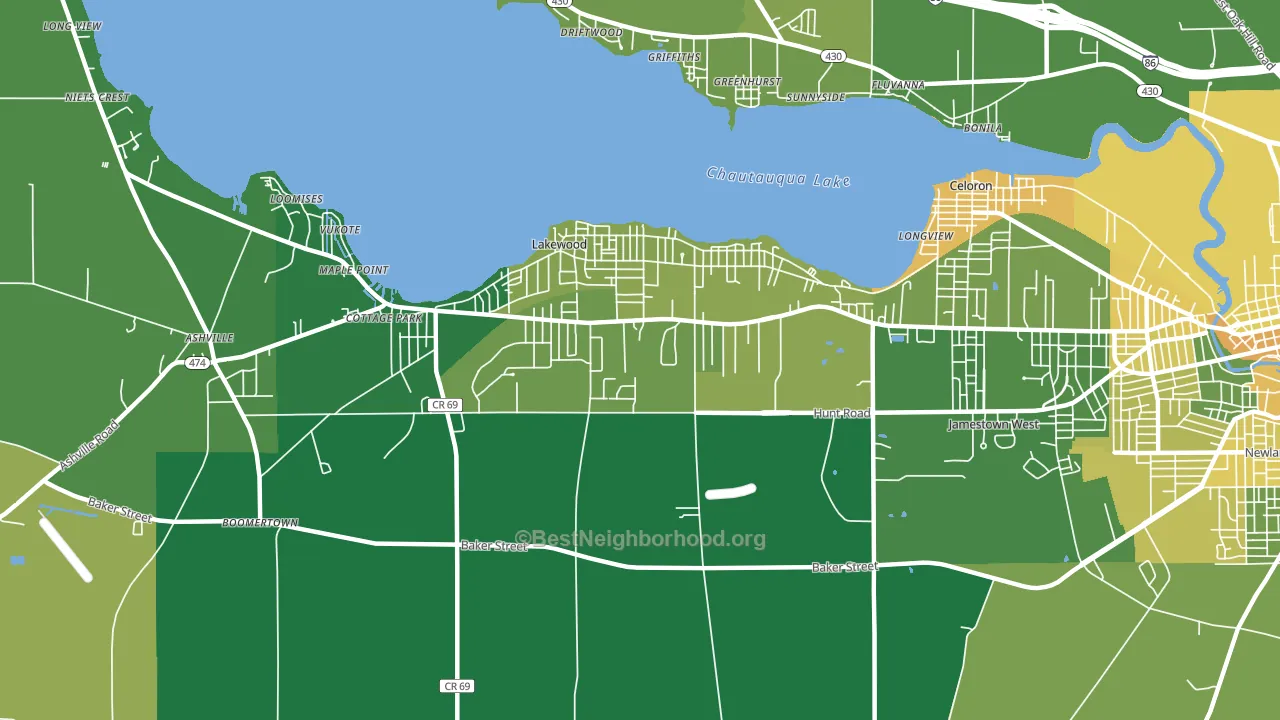 14750, NY block-group voter-turnout map
