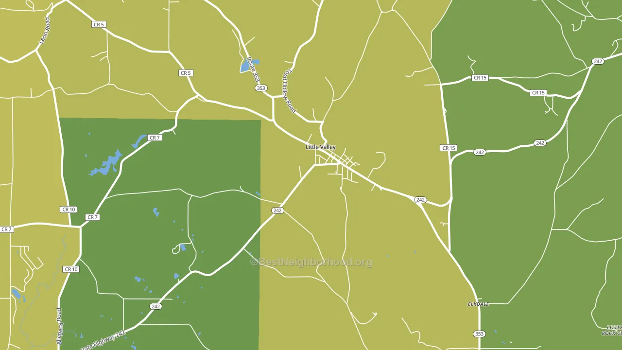 14755, NY block-group voter-turnout map