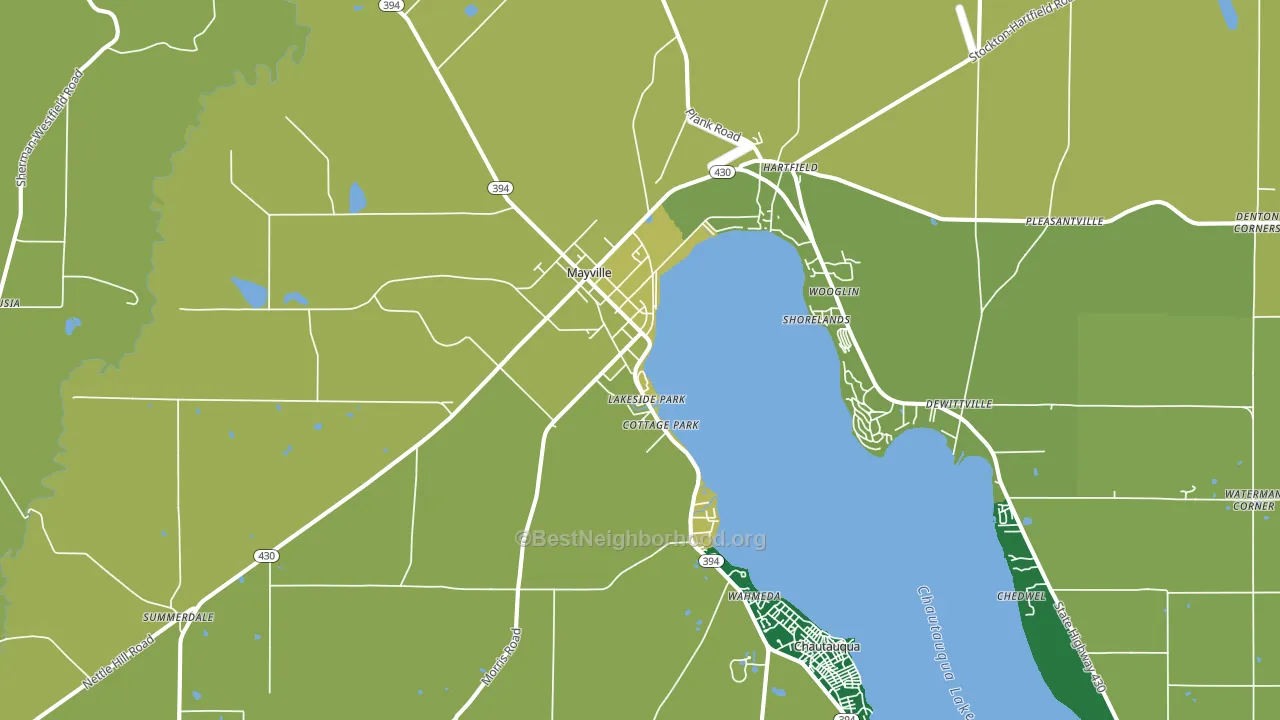 14757, NY block-group voter-turnout map