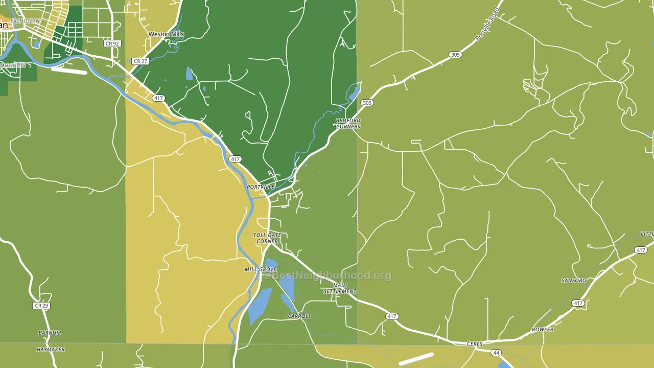 14770, NY block-group voter-turnout map