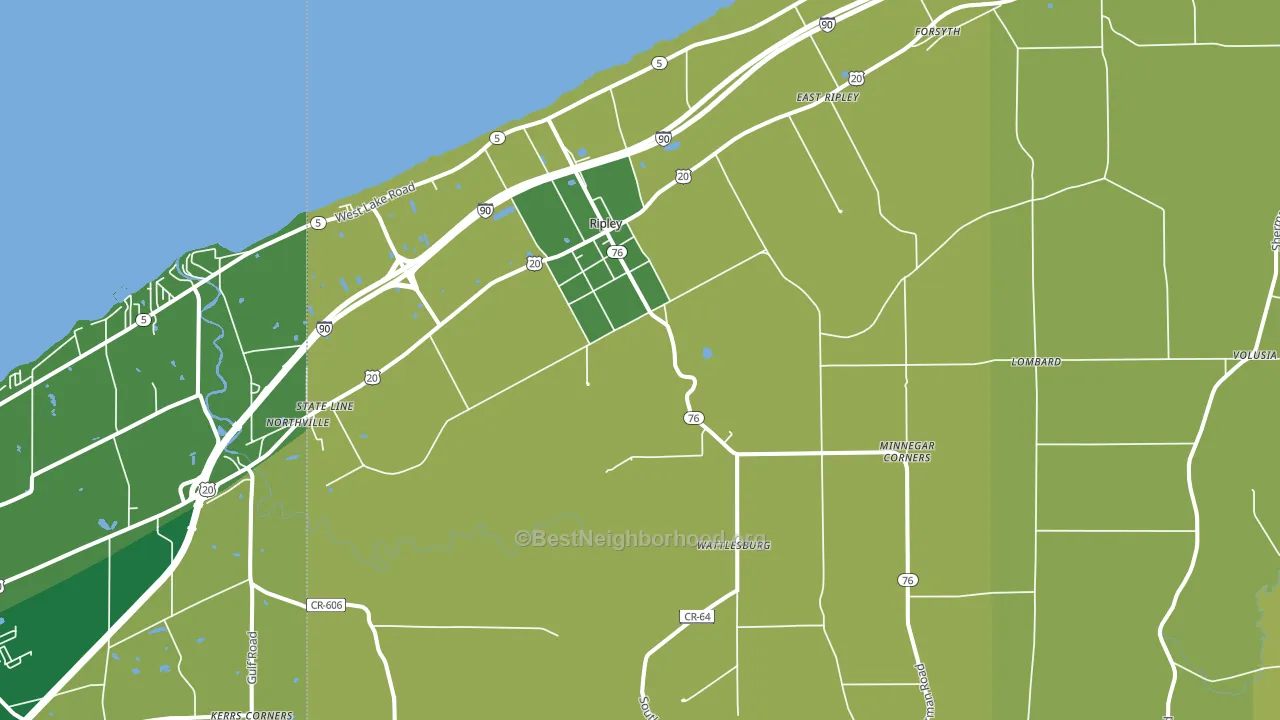 14775, NY block-group voter-turnout map