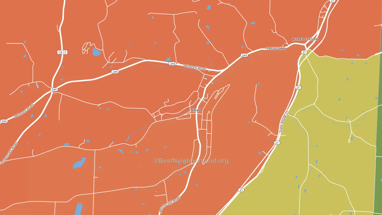 14802, NY block-group voter-turnout map