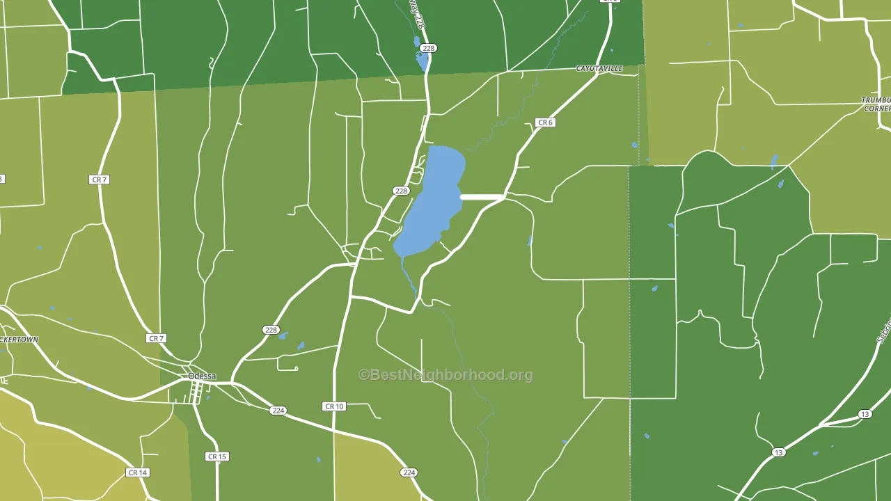 14805, NY block-group voter-turnout map
