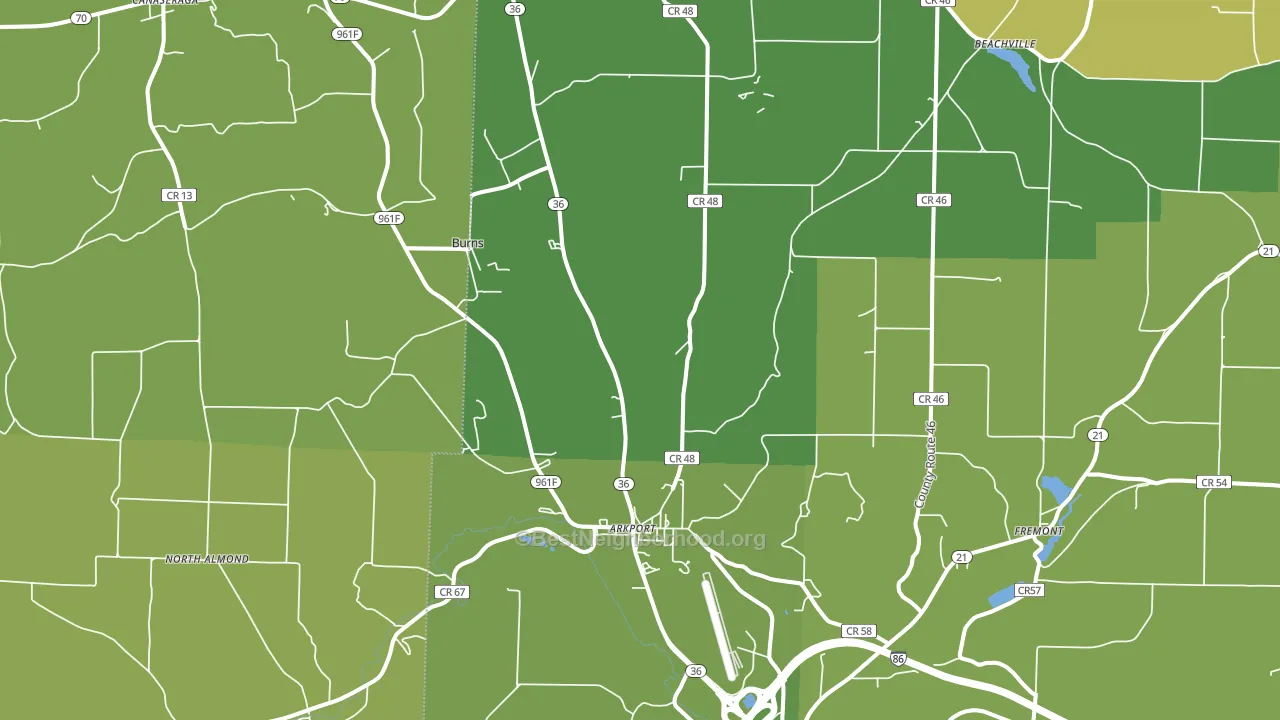 14807, NY block-group voter-turnout map