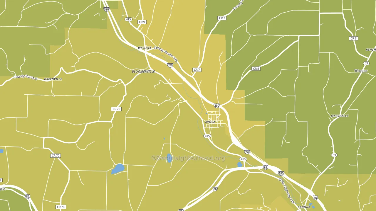 14809, NY block-group voter-turnout map