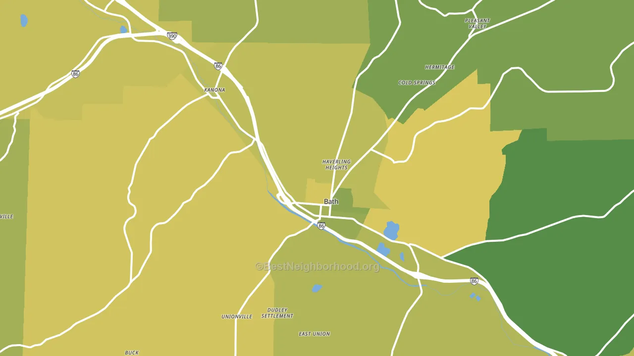 14810, NY block-group voter-turnout map