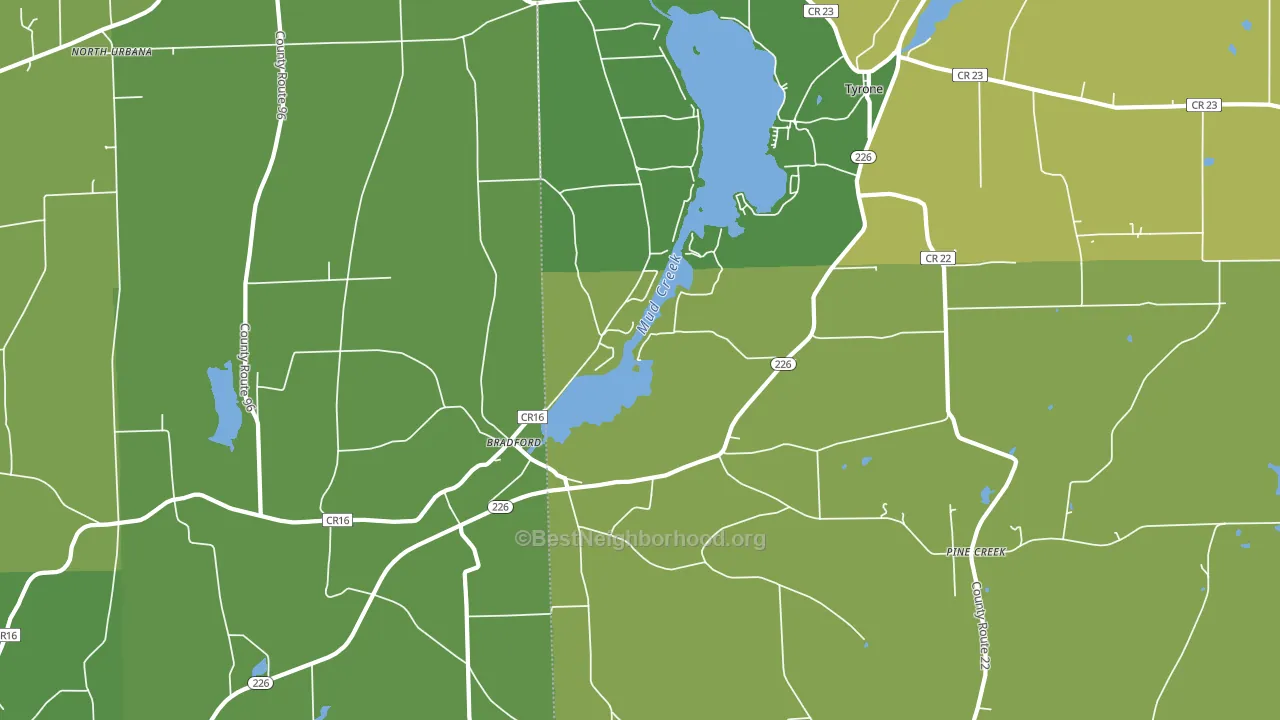 14815, NY block-group voter-turnout map