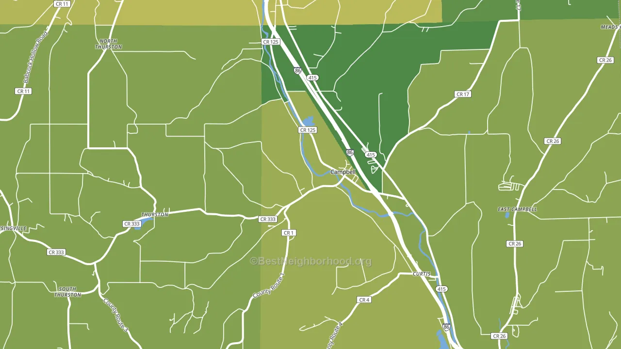 14821, NY block-group voter-turnout map