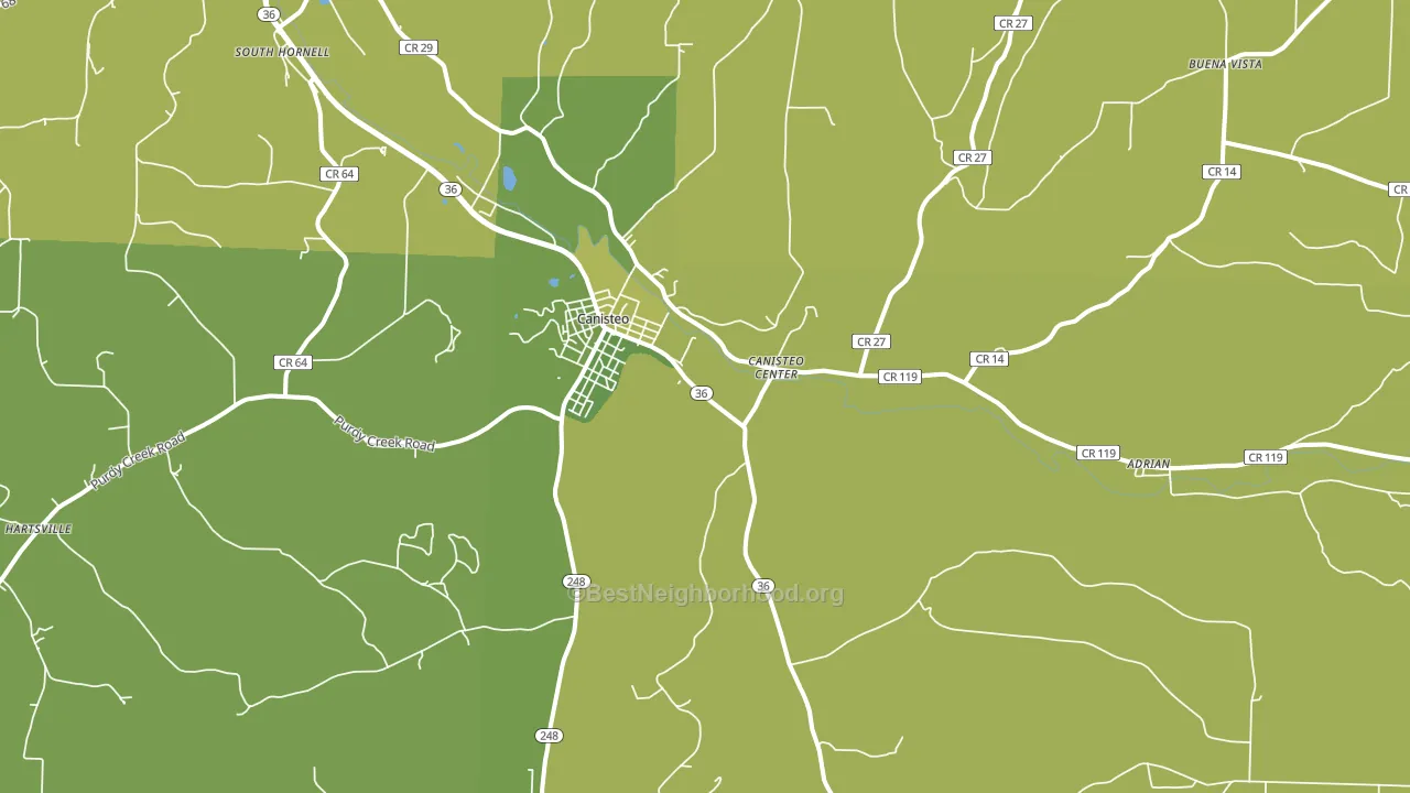 14823, NY block-group voter-turnout map