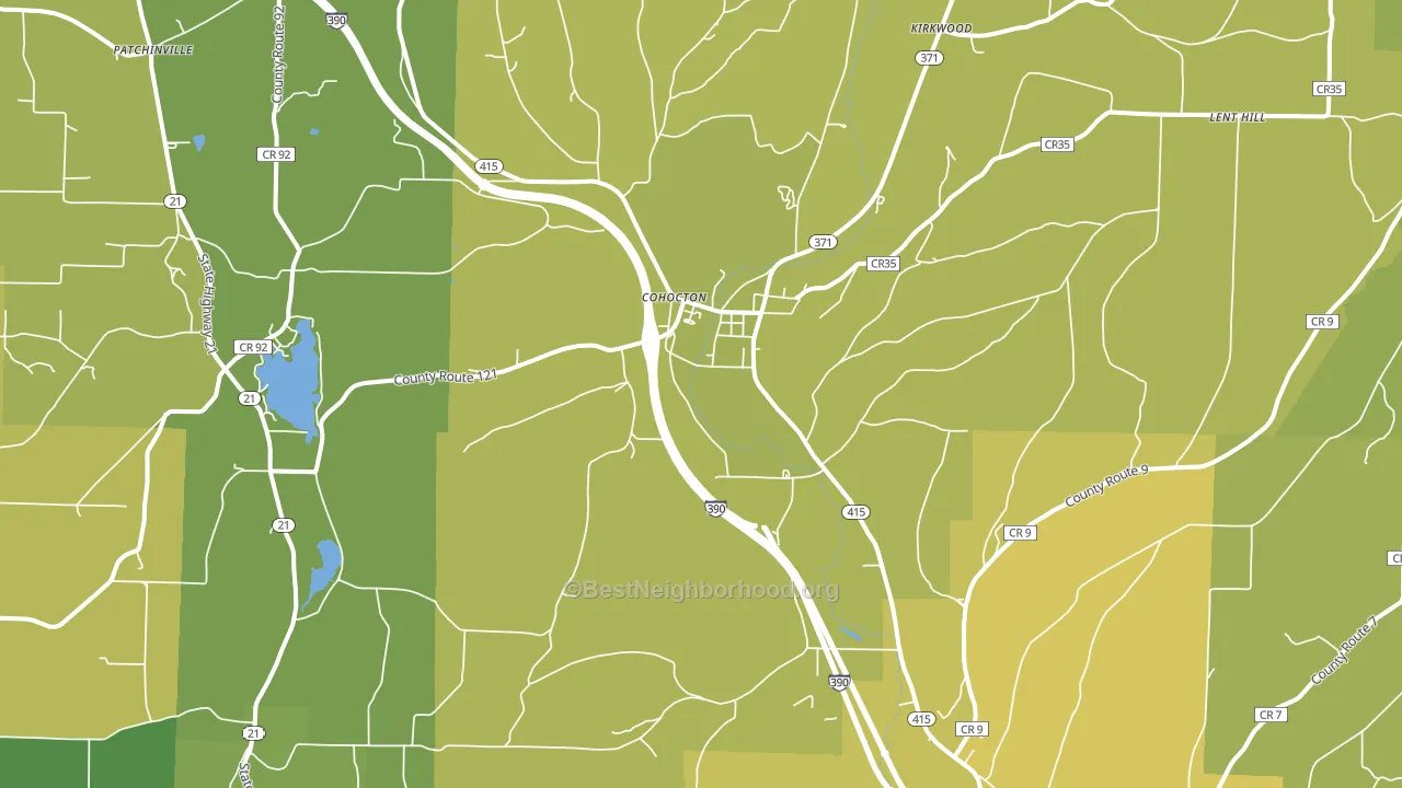 14826, NY block-group voter-turnout map