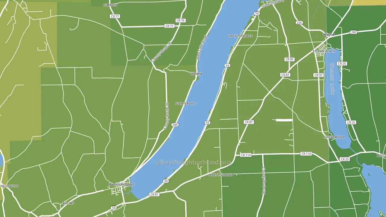 14840, NY block-group voter-turnout map