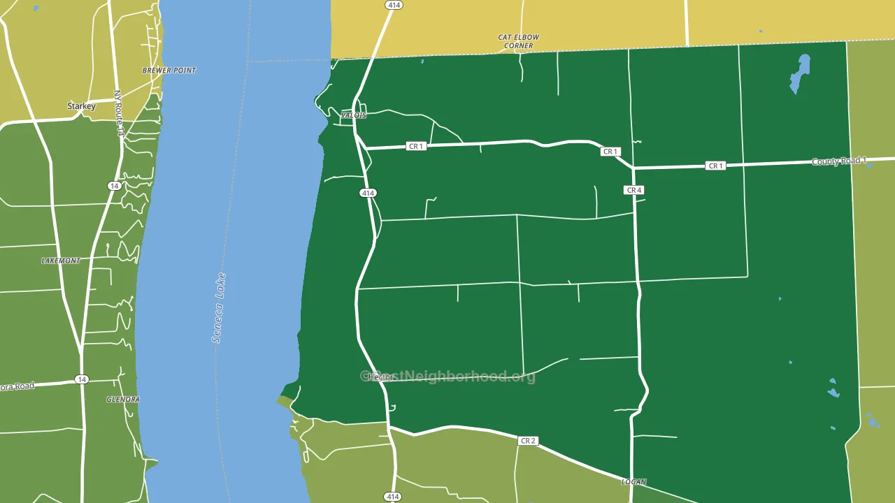 14841, NY block-group voter-turnout map