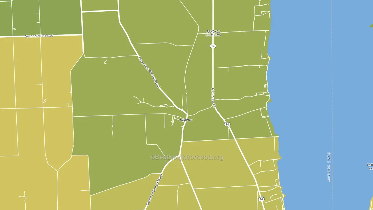 14842, NY block-group voter-turnout map