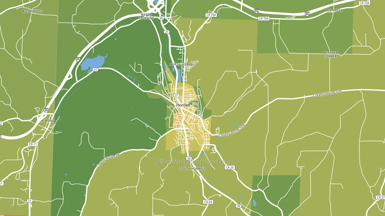 14843, NY block-group voter-turnout map