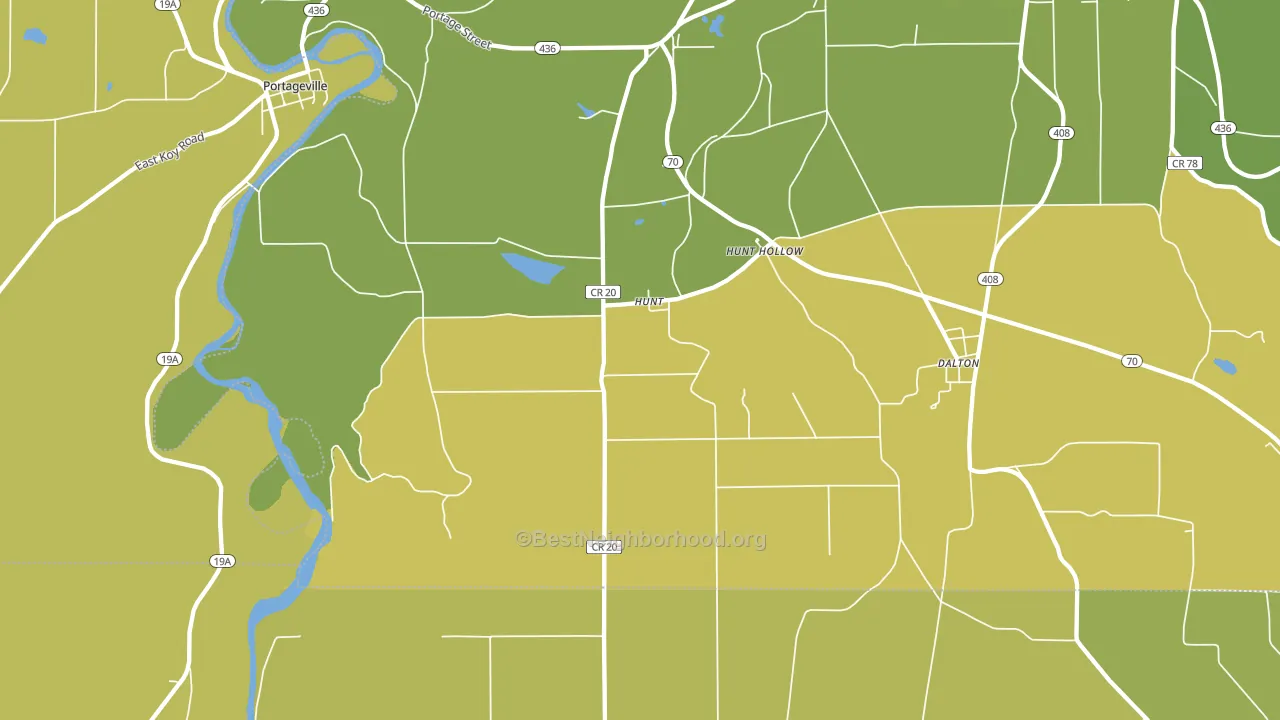 14846, NY block-group voter-turnout map