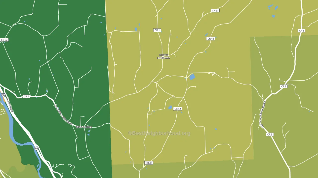 14861, NY block-group voter-turnout map