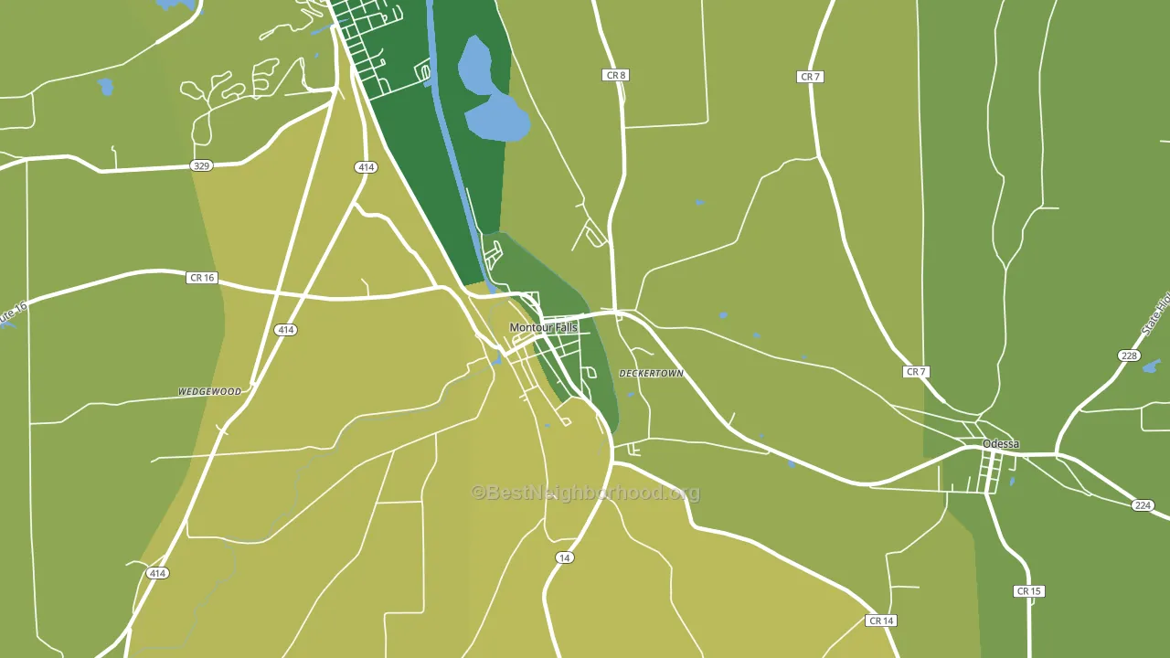 14865, NY block-group voter-turnout map