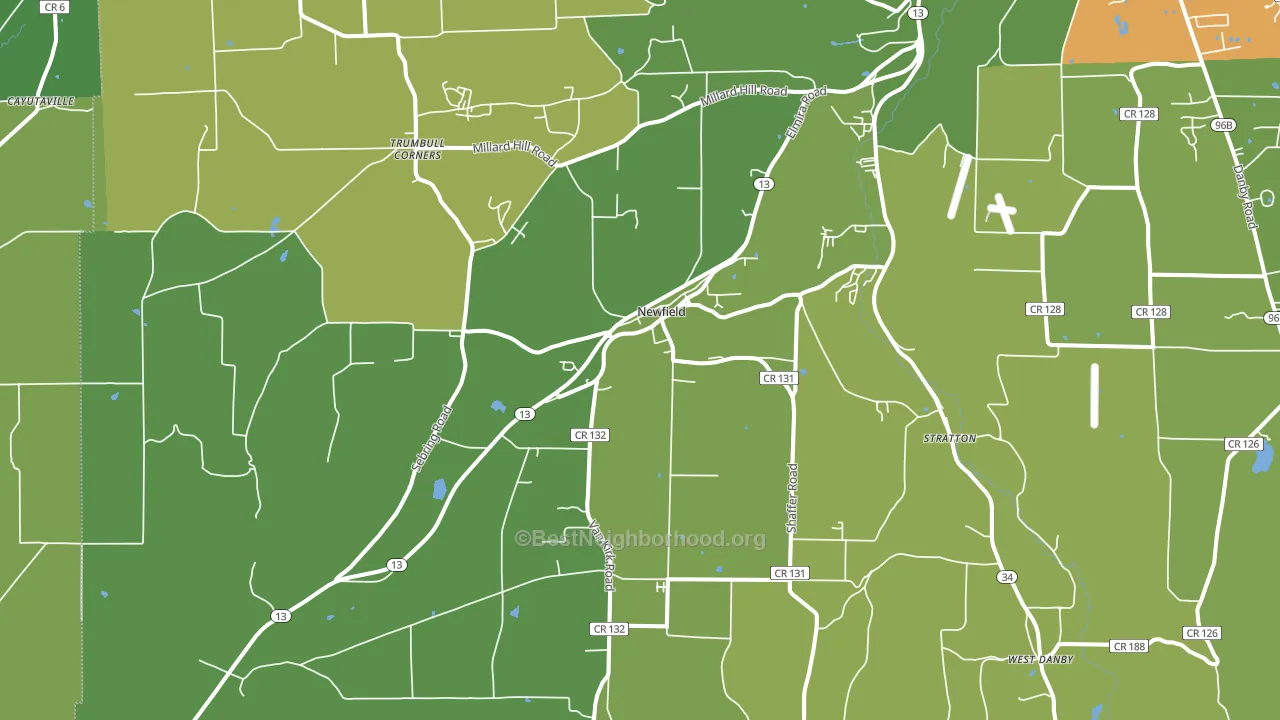 14867, NY block-group voter-turnout map