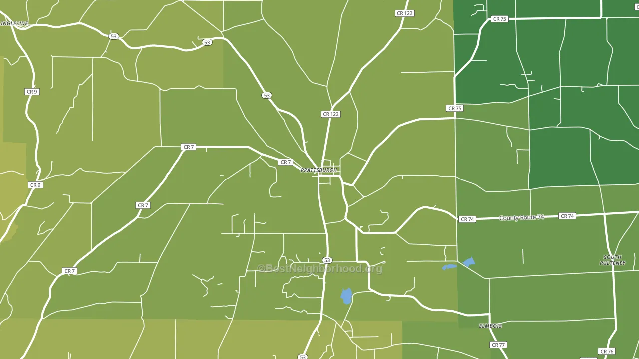 14873, NY block-group voter-turnout map