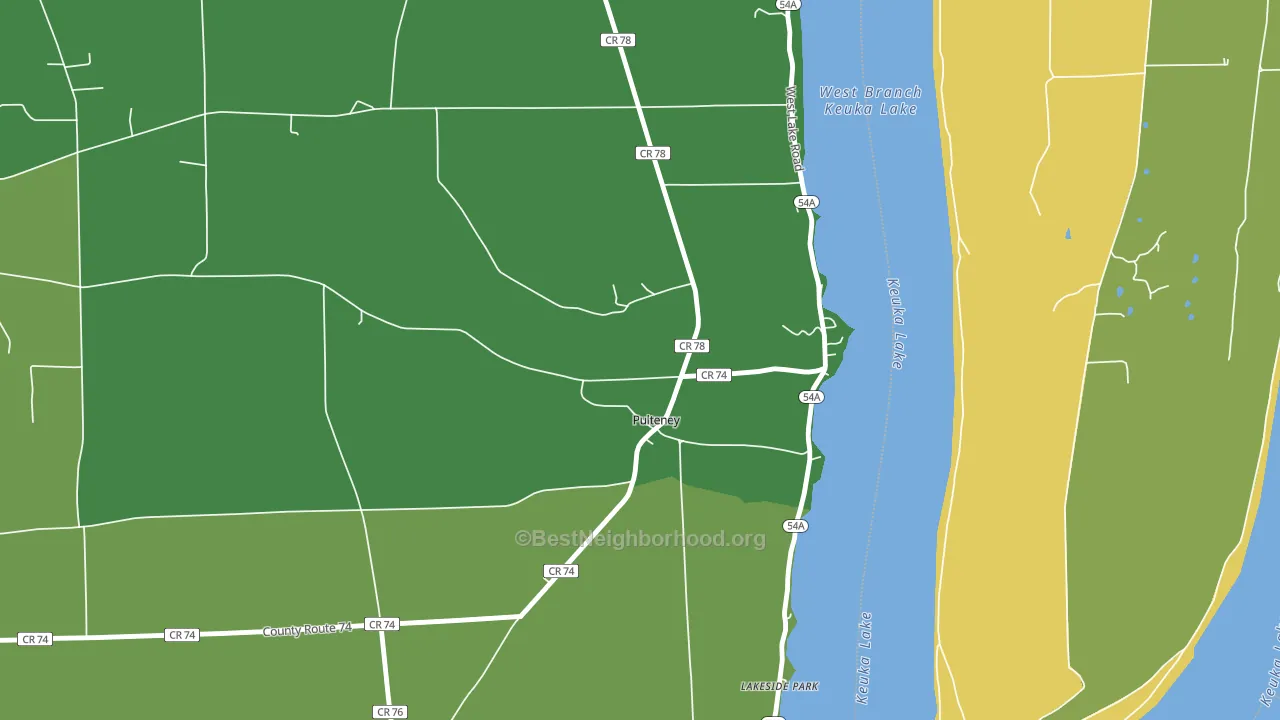 14874, NY block-group voter-turnout map